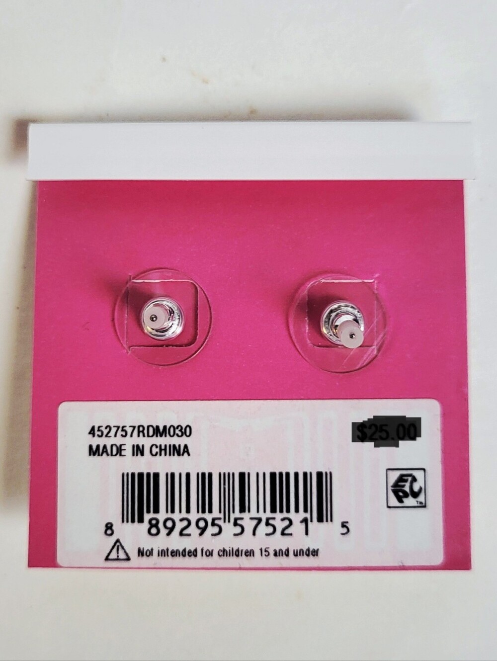 Betsey Johnson Silver Skeleton Hand Huggie Hoop Earrings - Picture 5 of 5